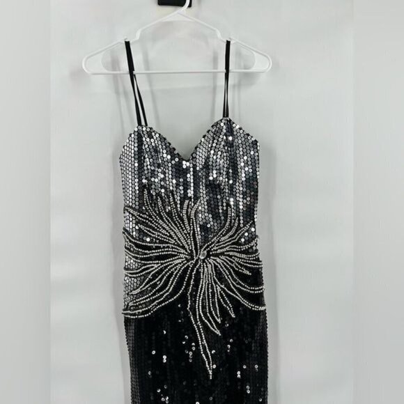 Vintage Alyce Designs black sequin dress size 10 - Picture 10 of 11